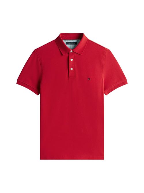 Polo uomo rossa in cotone Tommy Hilfiger | MW0MW17771XLD